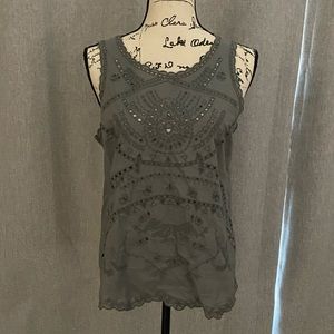 Lace cutout design top